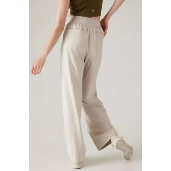 Athleta Brooklyn Heights High Rise Trouser Pants Womens Plus Size 18 Wide Leg - Picture 4 of 16